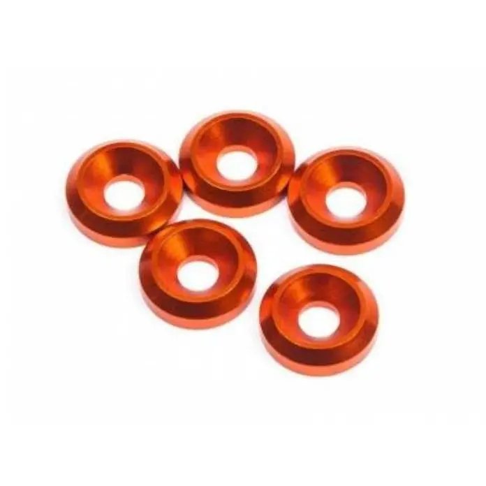 Hb Cone Washer M3 (Orange/5Pcs) (Hb109132) 1