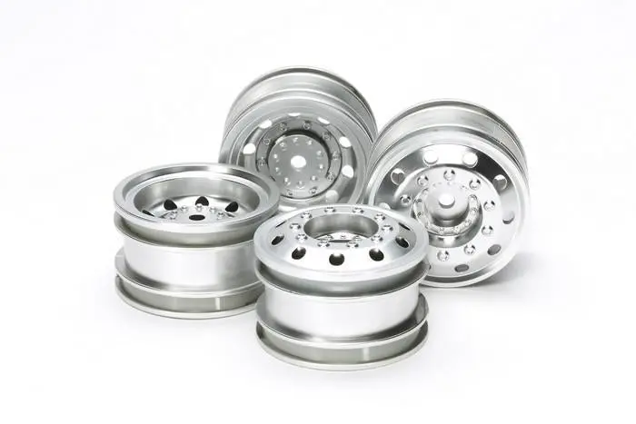 Tamiya Team Hahn Racing Man Tgs Semi-Truck Wheels Front Rear 4Pcs Silver 51588 1