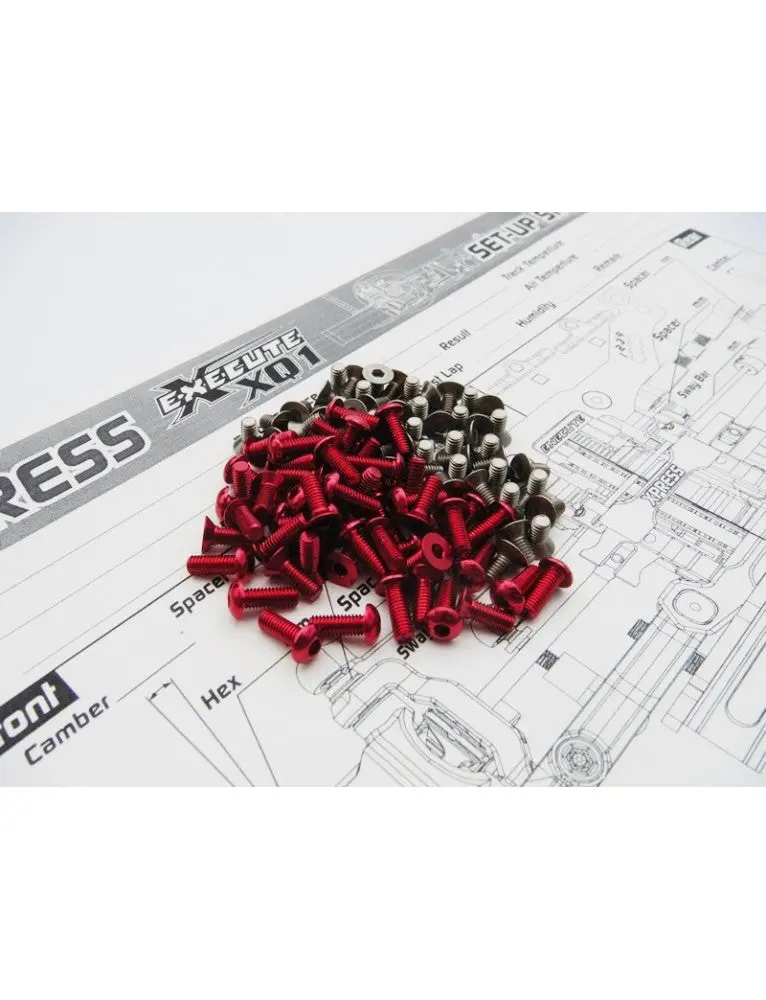 Hiro Seiko 48187 Xq1 Titan & Alum Hex Socket Screw Set 1