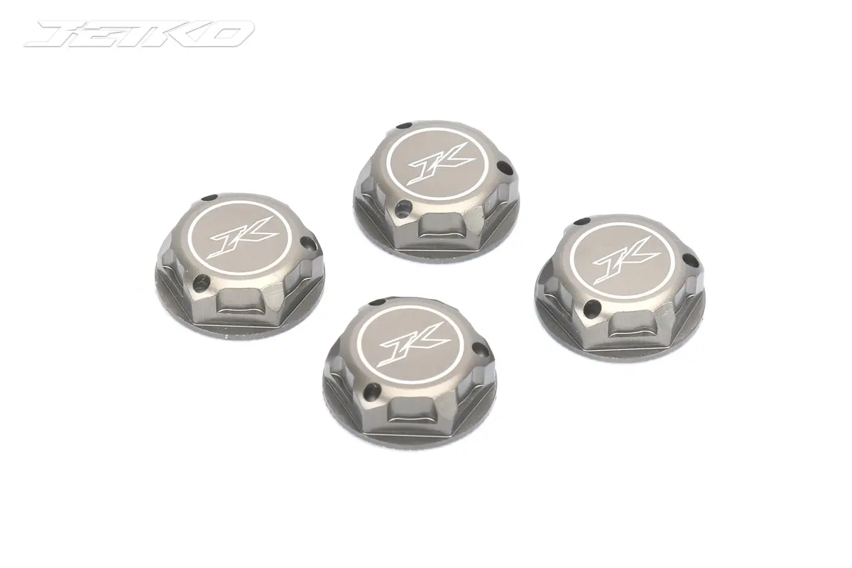 Jetko 17Mm Wheel Nuts (Covered, Serrated, Hard Anodizing) 4Pcs 1