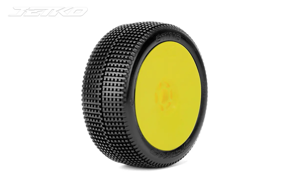 Jetko Sting 1/8 Buggy Pre-Glued Tires (Pair) 1