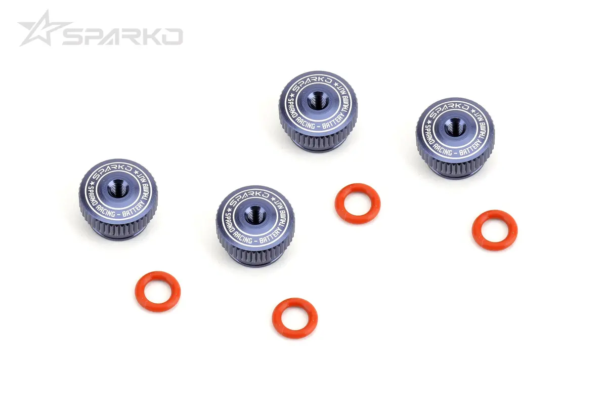 Sparko Aluminum Battery Strap Nut (Dark Blue) (4Pcs) 1