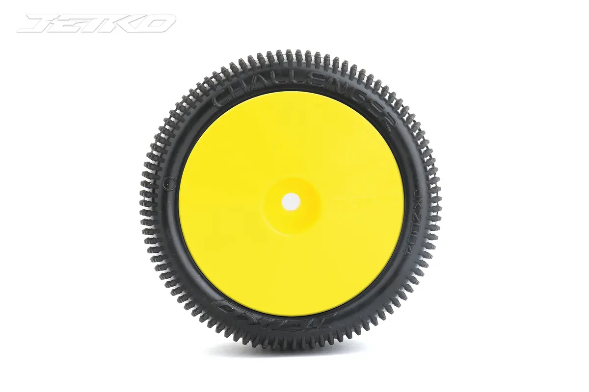 Jetko Challenger 1/10 Rear Carpet Buggy Mounted Tires (Pre-Glued) 4