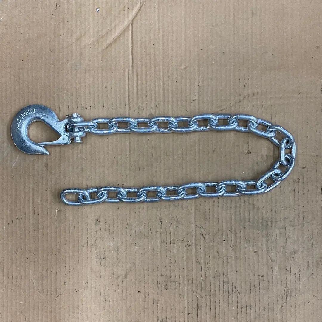 Silver Safety Chain 3/8X36" W/ Clevis Hook (16.2K Capacity) 1