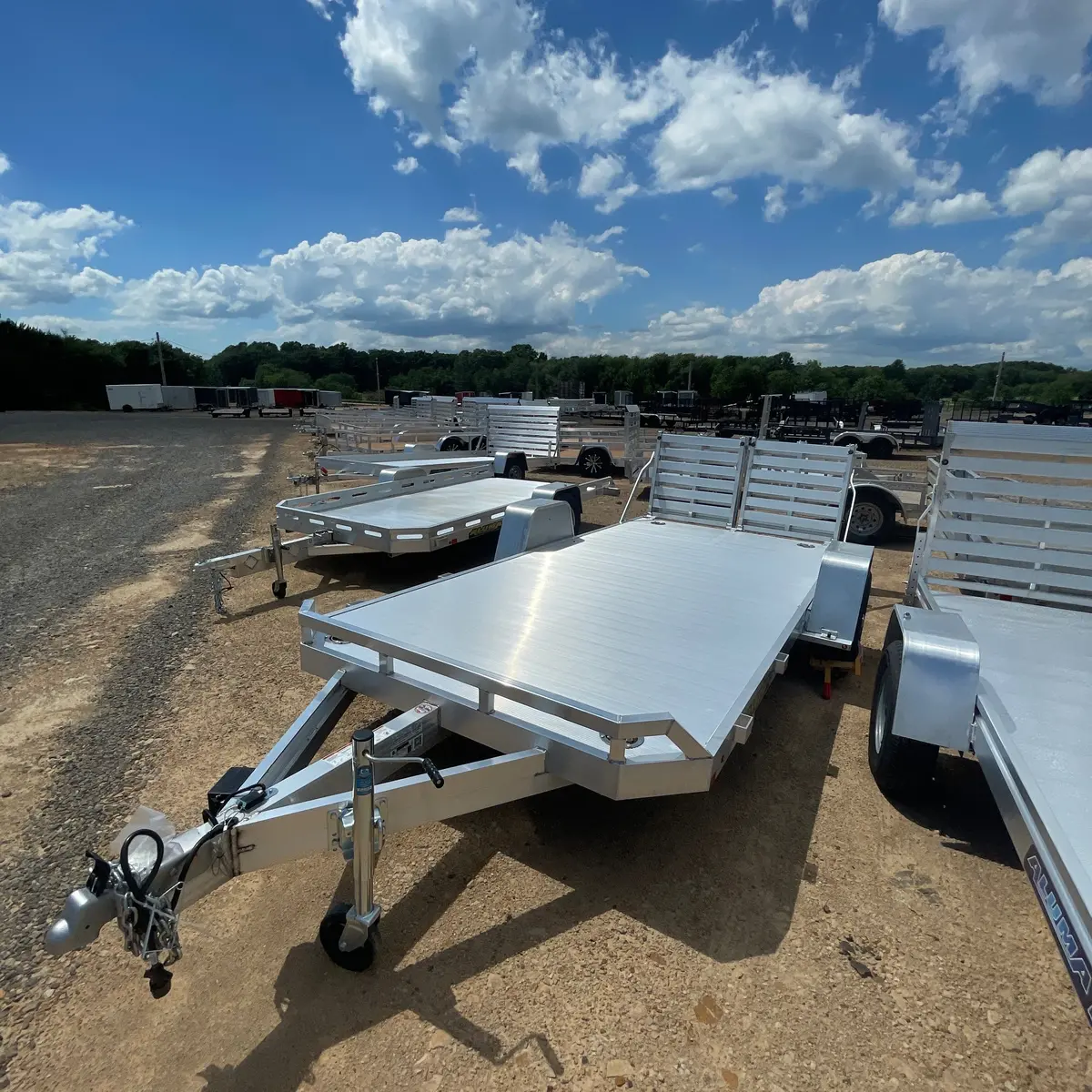 2025 Aluma 82"X14' Utility 5K Gvwr W/ Front Rails (8214H-S-El-Sbt-Rtd) 1