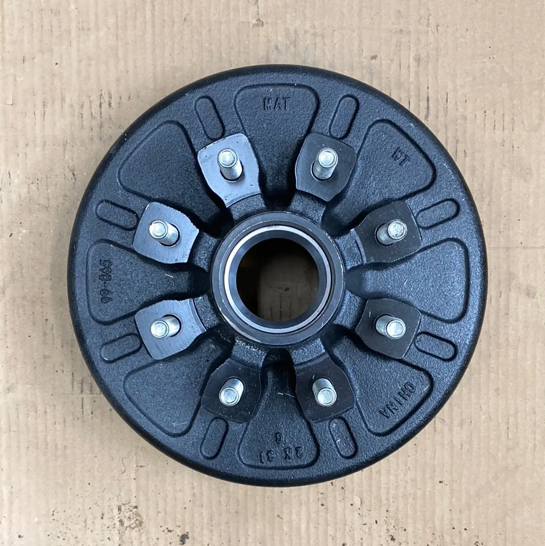 7K Axle Hub And Drum 8X6.5, 9/16" Studs 1