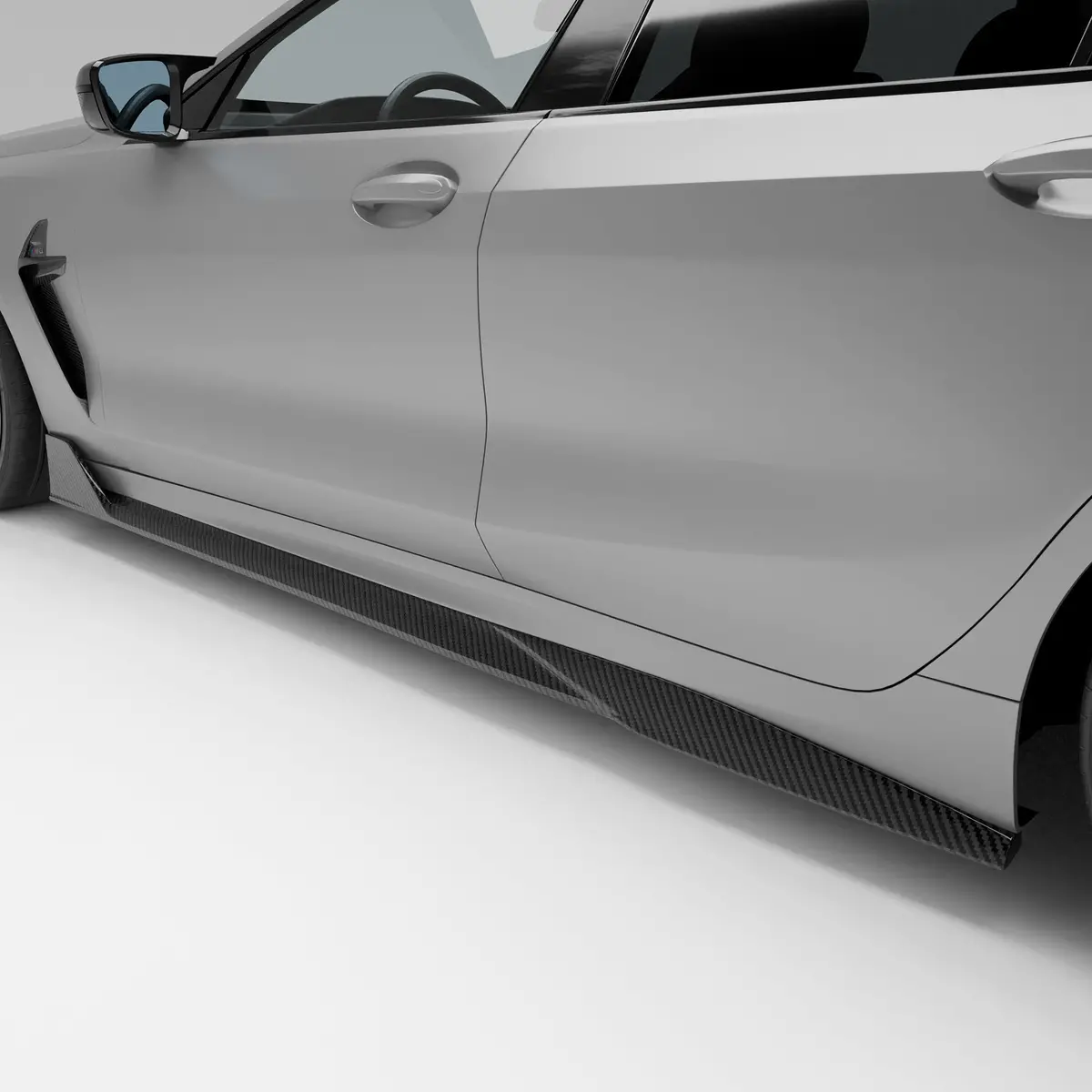 Bmw M8 F91 F92 G14 G15 Carbon Fiber Side Skirts 1