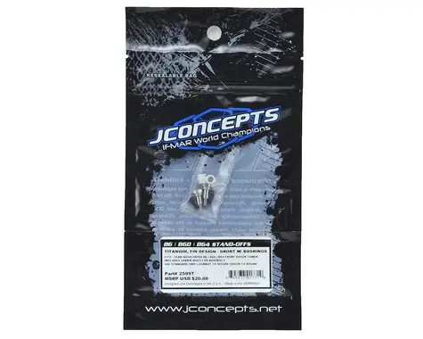 Jconcepts B6/B6d Fin Long Titanium Shock Standoffs W/Bushing Jc2600t 2