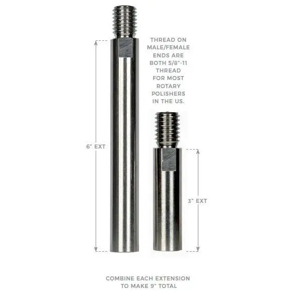 Lake Country Rotary Extensions 3" + 6" Kit (5/8"-11) 1