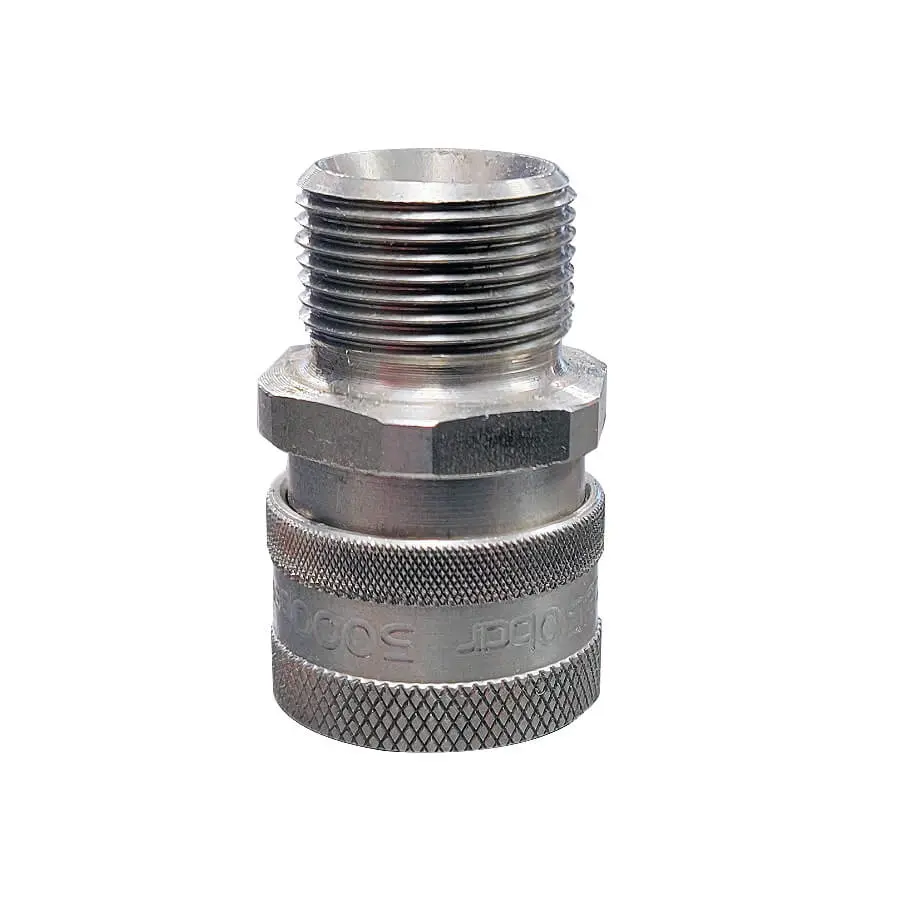 Og Mosmatic T304 Ss M22 Male (14Mm) To 3/8" Qd Coupler 70.905 1