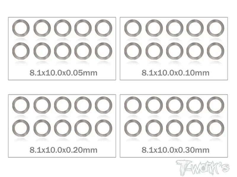 Mr33 Shim Washer Set 8Mm 0.05 / 0.1 / 0.2 / 0.3Mm (10Ea)  Mr33-Sh-8 1