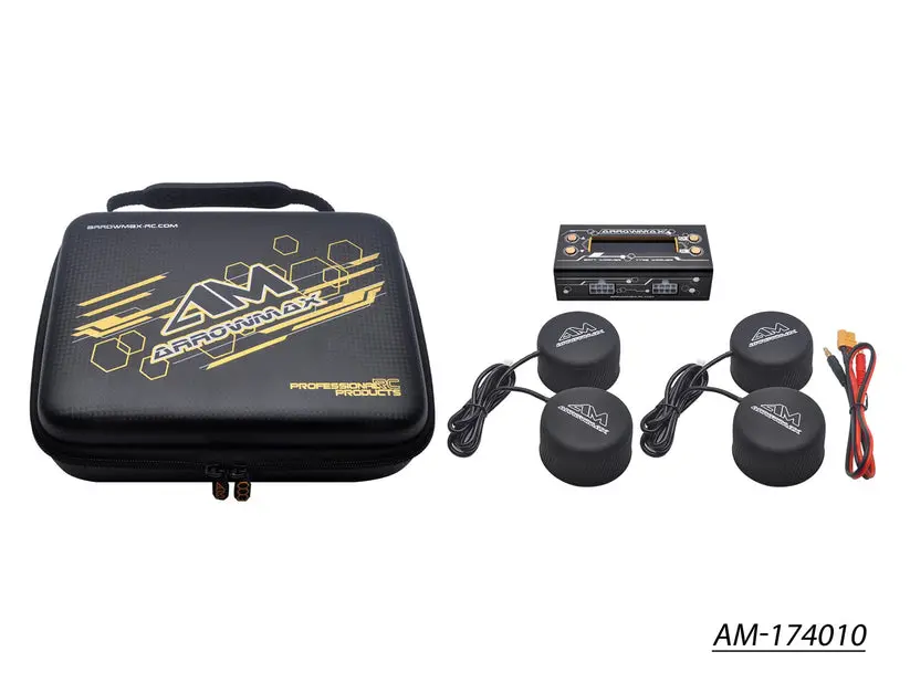 Am-174010 Am Tyre Warmer (1/10Th) & Batt Warmer With Bag Black Golden 1