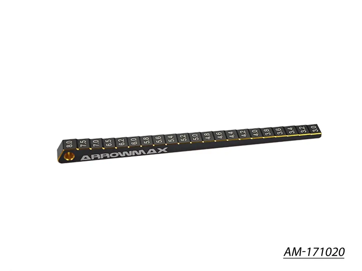 Ultra-Fine Chassis Ride Height Gauge 3-8Mm Black Golden (Am-171020) 1