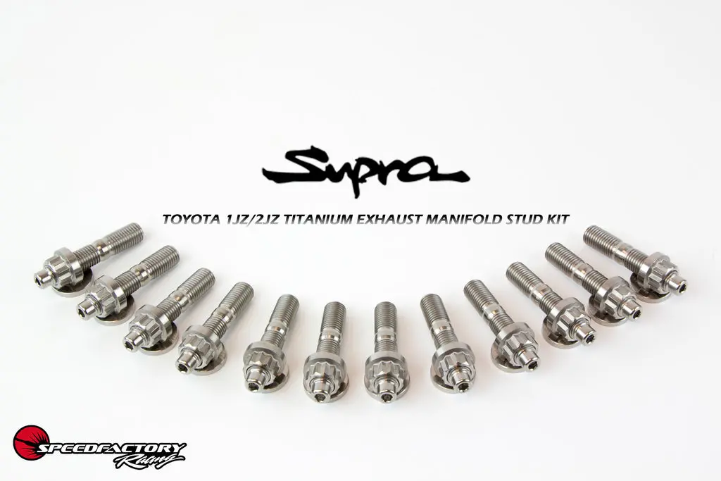 Speedfactory Racing 1Jz/2Jz Toyota Exhaust Manifold Titanium Stud Kit - Raw 1