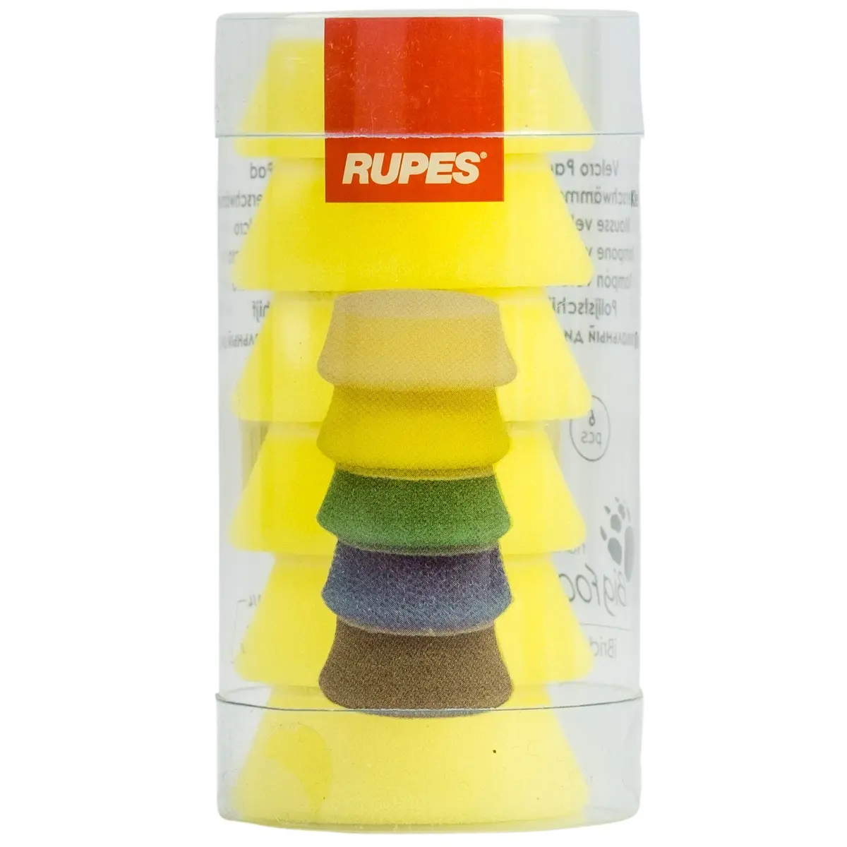 Rupes 1" Yellow Fine Foam 9.Da40m 6 Pack 1