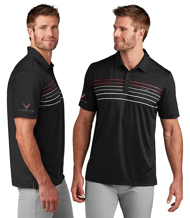 Corvette Travis Mathew Coto Performance Chest Stripe Polo 1