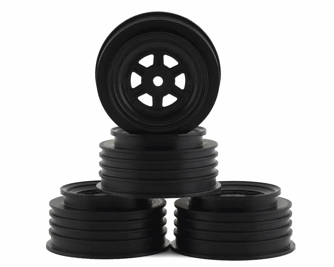 De Racing Gambler Rear Late Model Wheels (Ae/Tlr) (Black) W/12Mm Hex Der-Glr-As 1