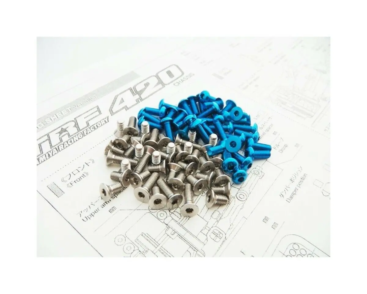 Hiro Seiko Trf420 Low Center Of Gravity Screw Set T-Blue Hs-48591 1