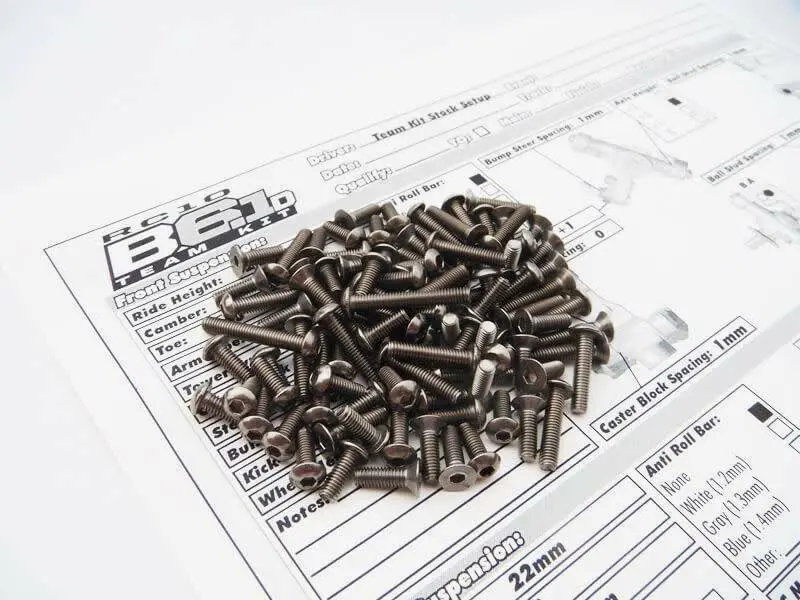 48346 Hiro Seiko B6.1 B6.1D Titanium Hex Socket Screw Set (89) 1