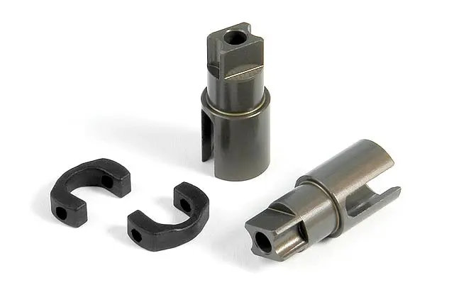 Alu Solid Axle Driveshaft Adapters (2) - Hard Coated 2