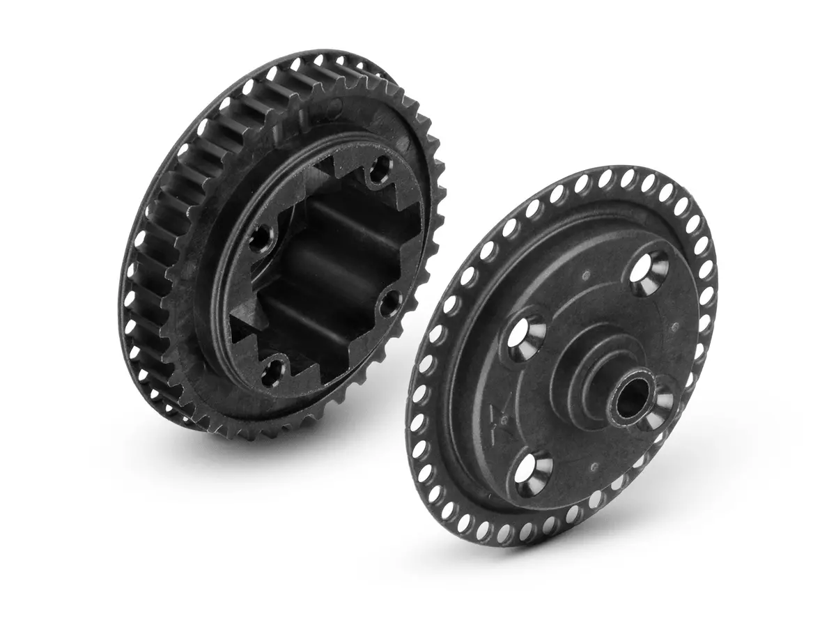 X4 Comp. Gear Diff Case W 38T Pulley&Cover For Uni Bulkheads 1