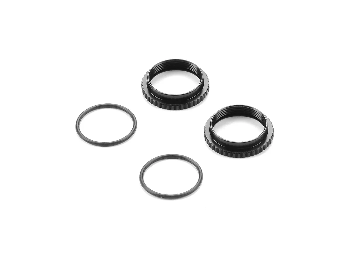 Xlp Alu Shock Adjustable Nut - Black (2) 1
