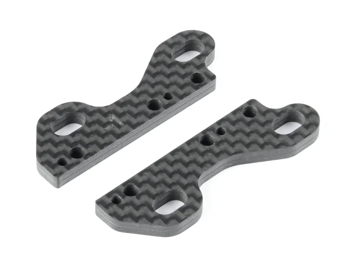 X4 Univ. Carbon Rear Upper Clamp -1Mm For Uni Bulkheads (2) 1