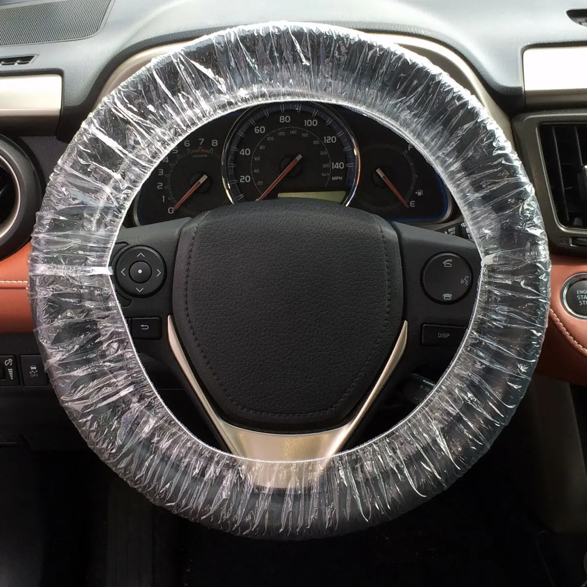 Plastic Steering Wheel Covers 250 Pack (White) 1