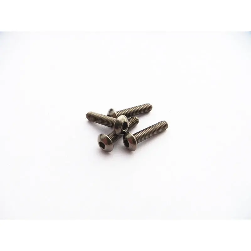 Hiro Seiko 69681 Titanium M3x10 Hex Button Head Screw (4 Pcs) 1