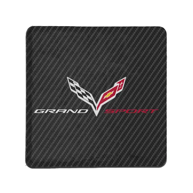 Corvette Grand Sport Carbon Fiber Tile Coaster 1