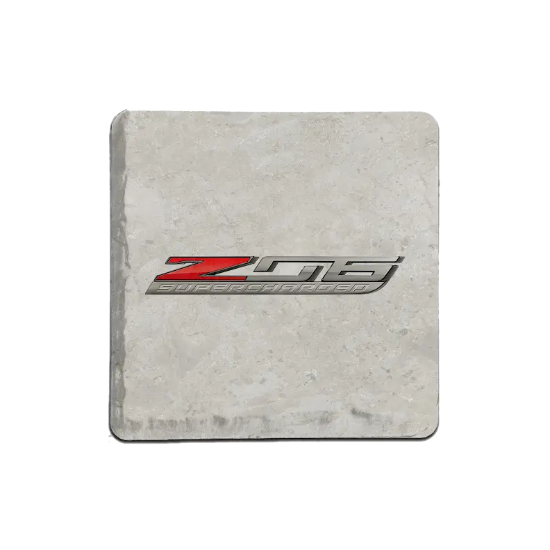 Zo6 Supercharged Logo Tile Coaster 1