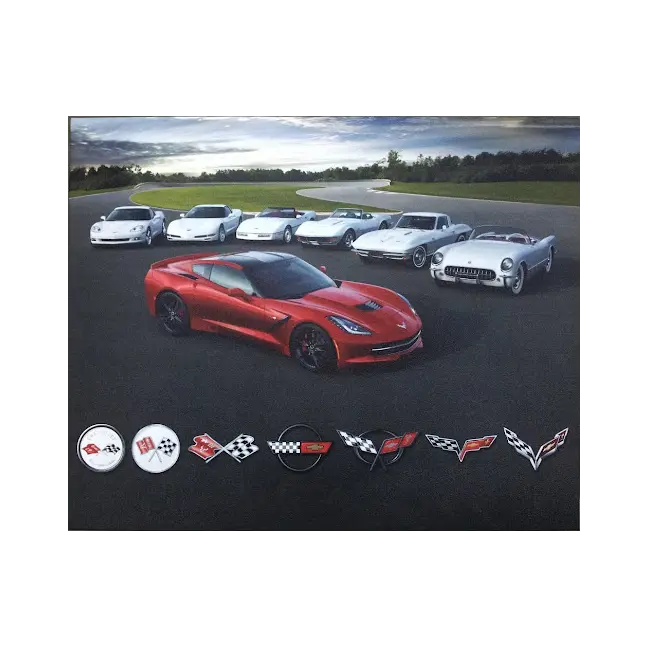 Corvette C7 Generations Wrapped Canvas 1