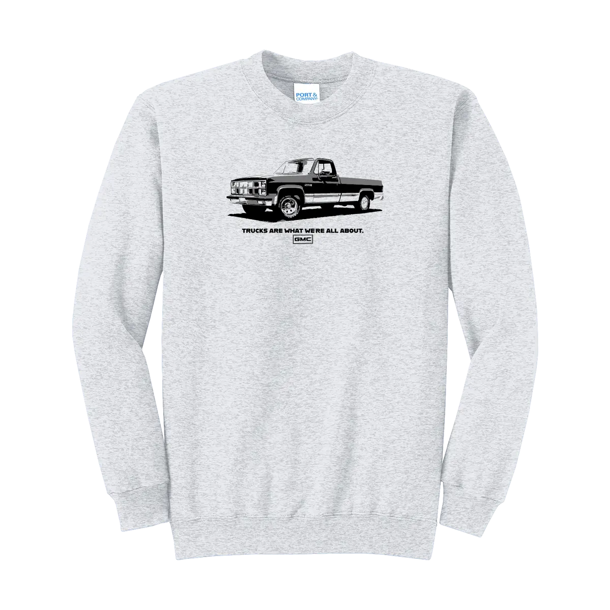 Black & White Graphic Gmc Trucks Crewneck 1