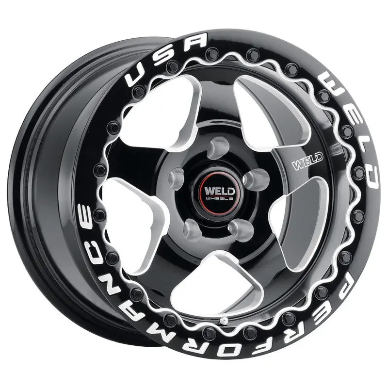 Weld Wheels Ventura Beadlock S904 -- 15X10 - 5X114.3 / 5X4.5 - 7.5" Bs +50Mm -- Black 1