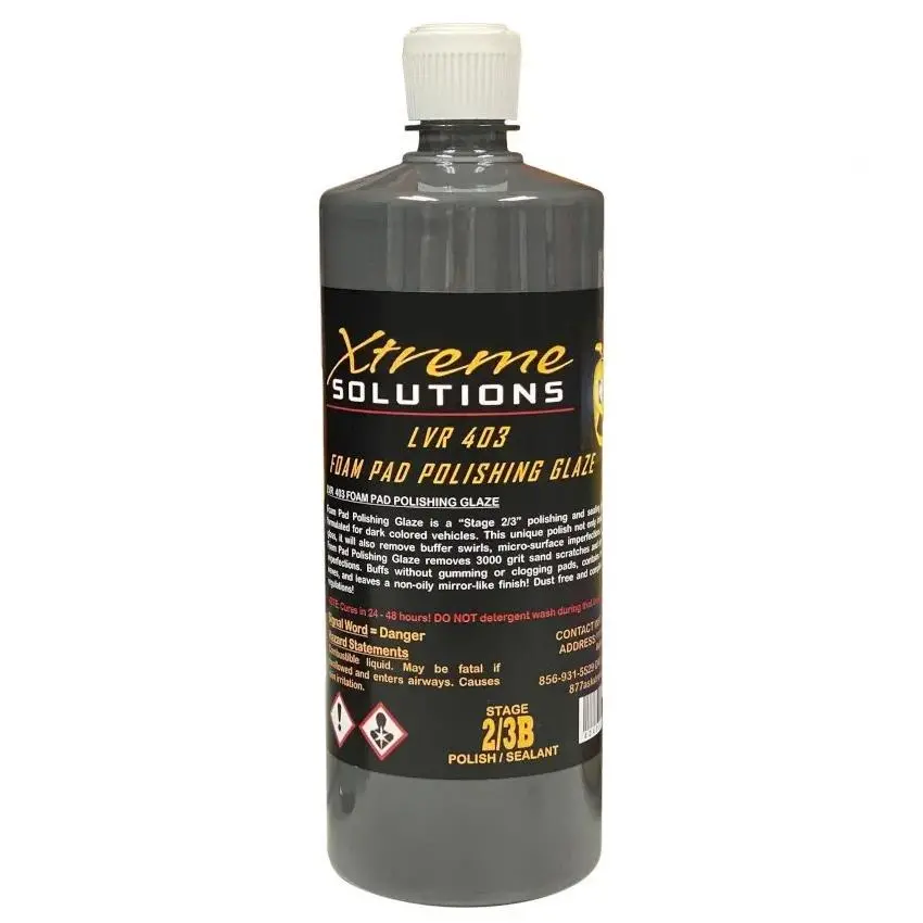 Xtreme Solutions Lvr 403 Foam Pad Polishing Glaze 32Oz 1
