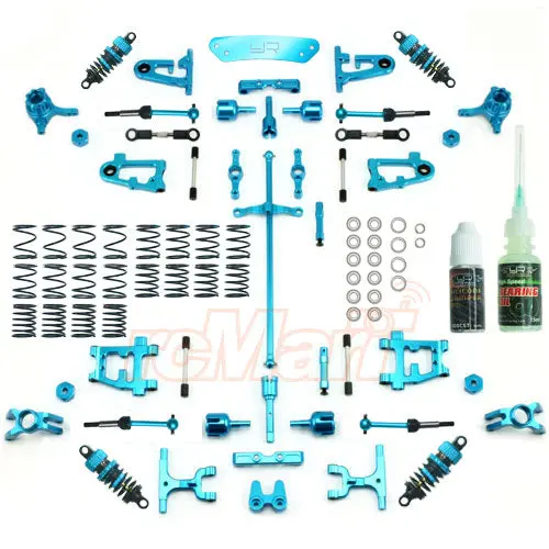 Yeah Racing Aluminum Conversion Kit Ultimate Version Blue For Tamiya Trucks Tt-01/ Tt-01E #Ck-Tt01/Ev2bu [Ck-Tt01/Ev2bu] 1