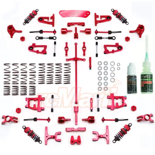 Yeah Racing Aluminum Conversion Kit Ultimate Version Red For Tamiya Trucks Tt-01/ Tt-01E #Ck-Tt01/Ev2rd [Ck-Tt01/Ev2rd] 1