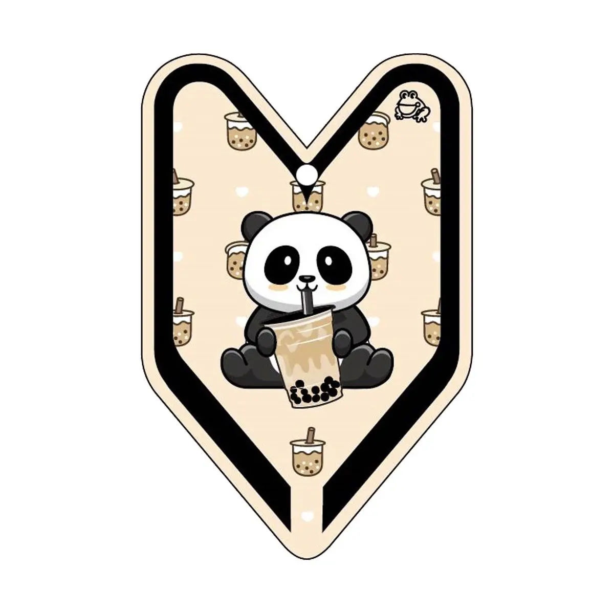 Treefrog Young Leaf Hanging Air Freshener Boba Panda Milk Tea 1