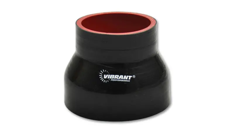 Vibrant 4-Ply Black Silicone Transition Hose: 2.25" To 2.75" Id, 3" Length 2