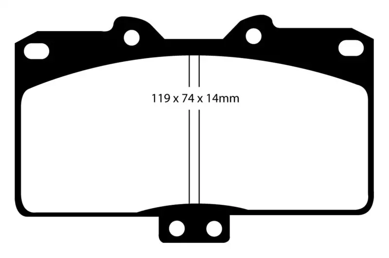 Ebc Redstuff Front Brake Pads For 1991–1993 Dodge Stealth 3.0L Awd 1