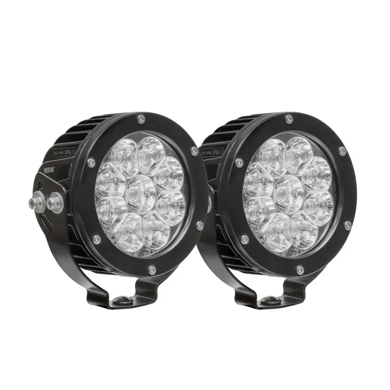 Westin Axis Led Auxiliary Spot Lights – 4.75" Round, 3W Osram Leds (Pair), Black Housing 1