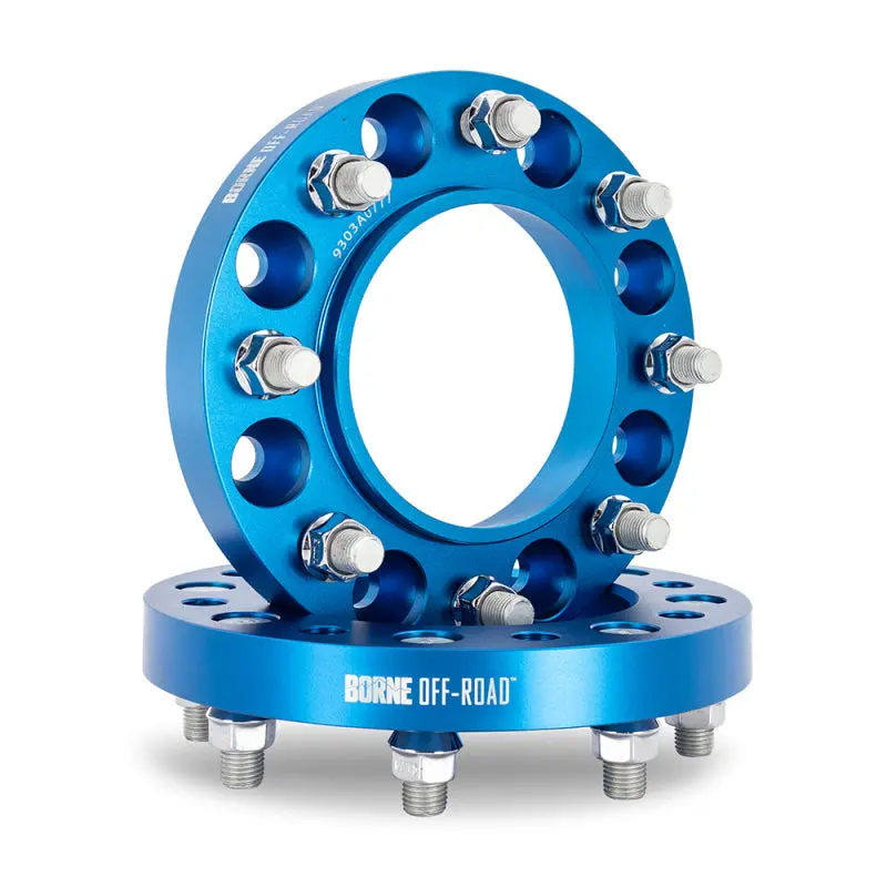 Borne Off-Road Blue Wheel Spacers — 8X170 Bolt Pattern, 32Mm Thickness, M14 Thread 1