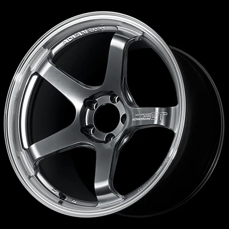 Advan Gt Beyond Gloss Black Alloy Wheel: 19X8.5", +45Mm Offset & Bore, 5X114.3Mm – Machined & Hyper-Platinum Finish 1