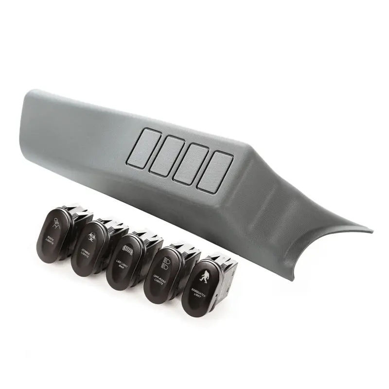 Rugged Ridge Etched A-Pillar 4-Switch Pod Kit – Lhd, Fits 2007–2010 Jk Wrangler 1