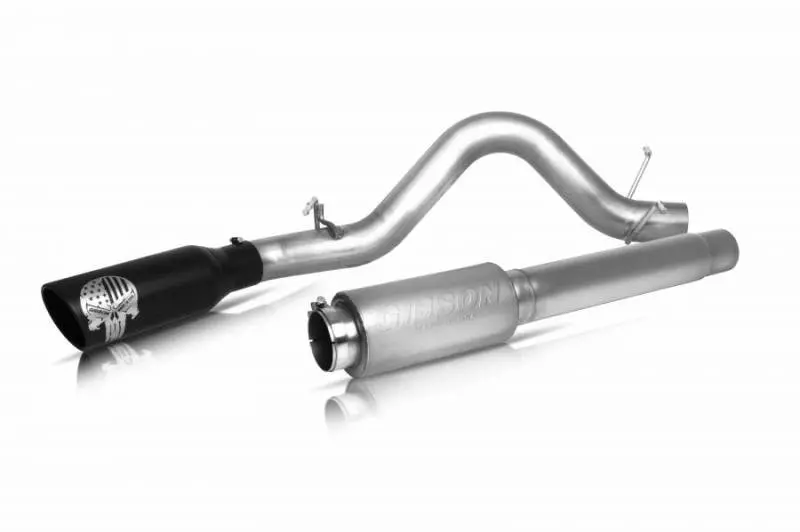 Gibson Patriot Skull Series Cat-Back Exhaust System For 2004–2010 Nissan Titan Se 5.6L (Single, 4-Inch Stainless Steel) 1