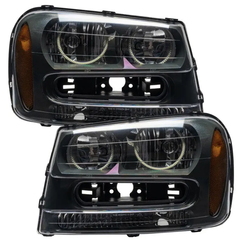 Oracle Colorshift Led Headlight Assemblies For 2002–2009 Chevrolet Trailblazer — Includes Bc1 Controller 1