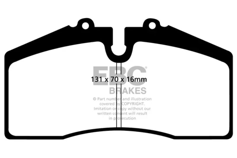 Ebc Redstuff Front Brake Pads For 2005+ Ford Saleen Mustang With Brembo Calipers 1