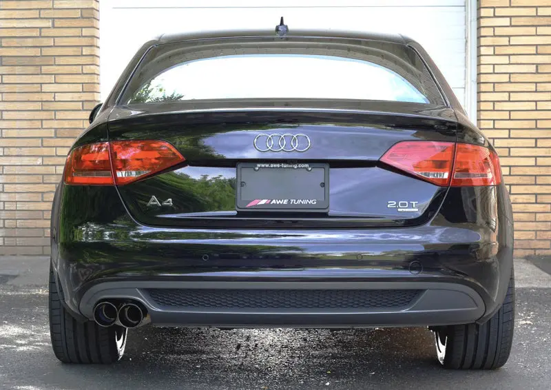 Awe Tuning Touring Edition Exhaust For Audi B8 A4 – Single-Exit Design With Diamond Black Tips 2