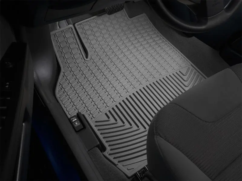 Wt Rubber Floor Mats – Front Row, Grey Color, Custom-Fit Design 1