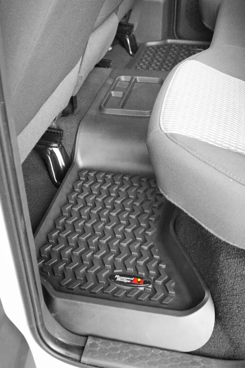 Rugged Ridge Floor Liner Rear Black 2002-2018 Dodge Ram 1500 Quad Cab 2